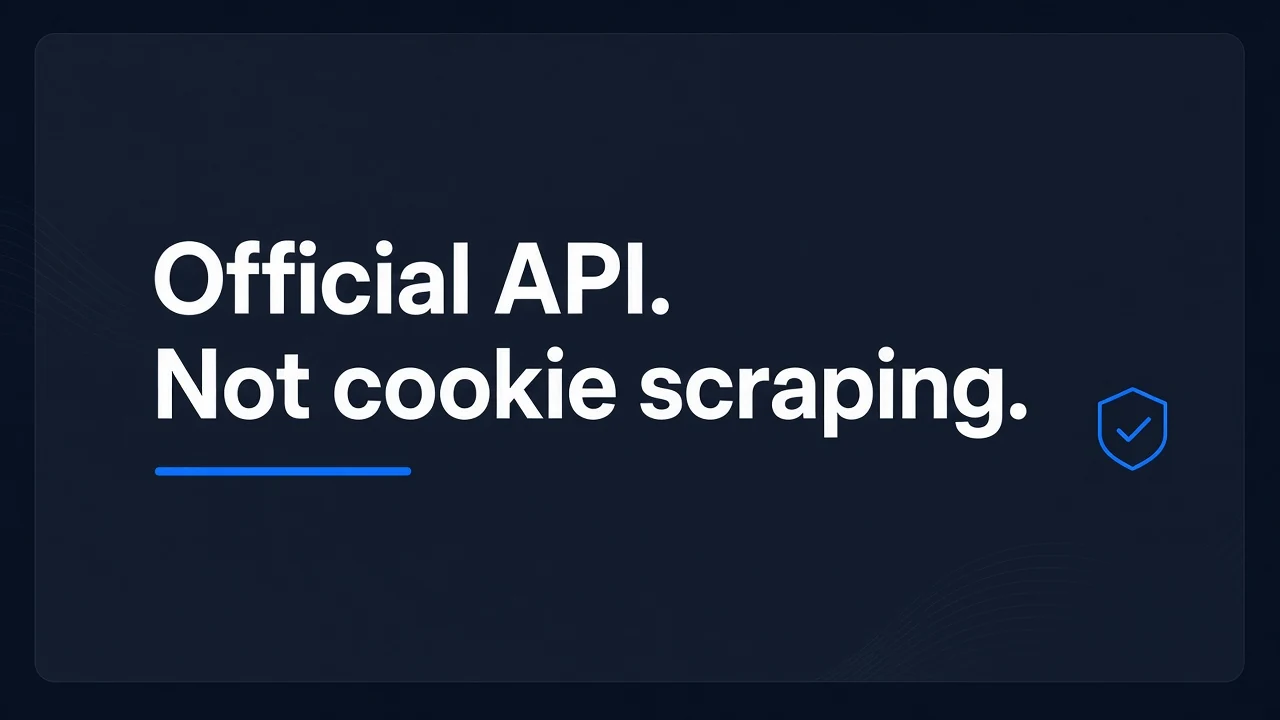 A LinkedIn content tool should use the official API, not cookie scraping